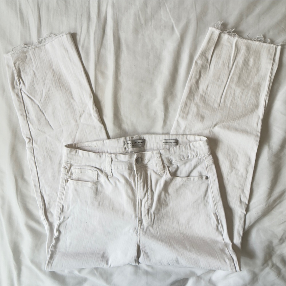 Sanctuary White Ankle Cropped Jeans